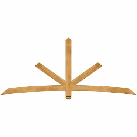 Ekena Millwork Alberta Rough Sawn Timber Gable Bracket, Western Red Cedar, 96"W x 40"H x 2"D x 4"F, 10/12 Pitch GBW096X40X0204ALB00RWR